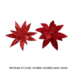 Poinsettia Paillettes Velours à Clipser