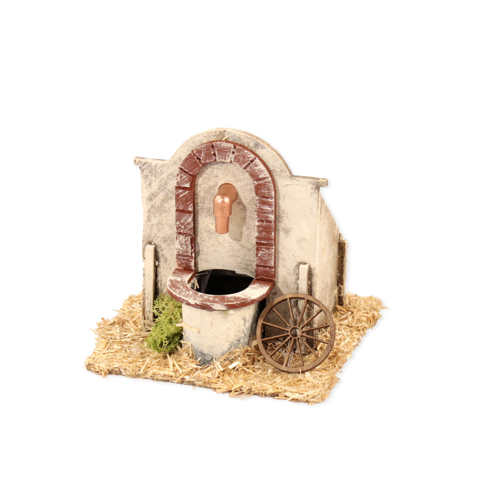 Fontaine électrique avec arc et roue 12x12x12cm