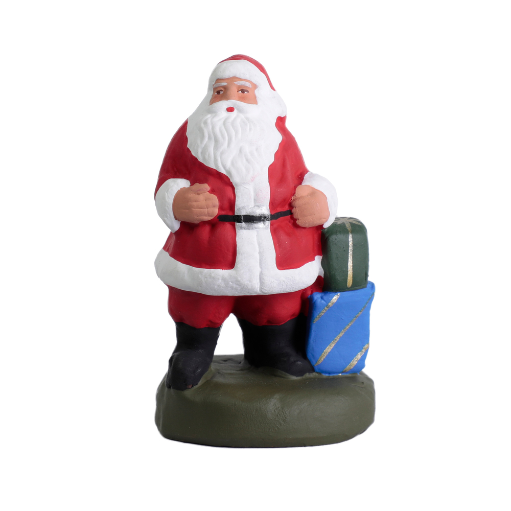 Santon Père Noël : argile - H.8cm