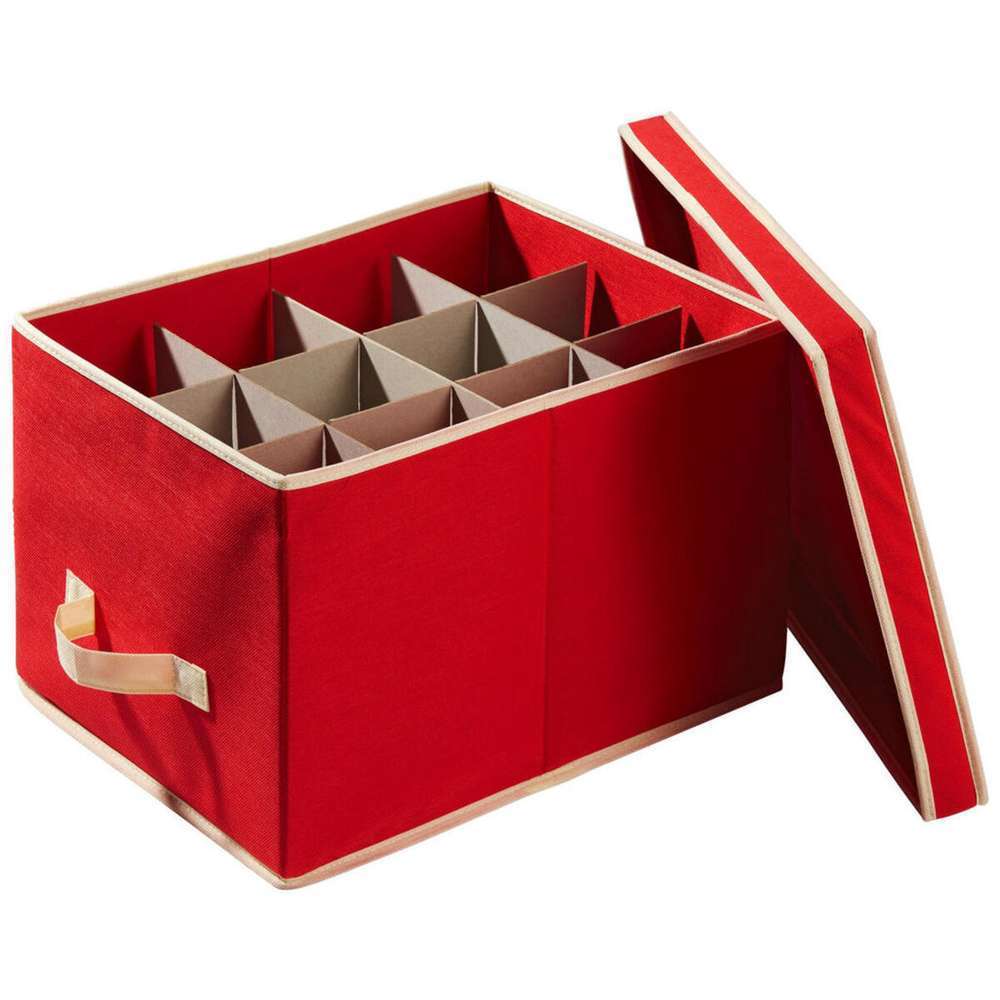 Boite de rangement pour boules rouge