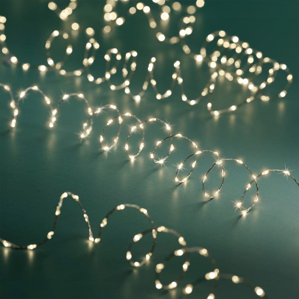 Guirlande lumineuse, micro LED scintillantes blanc chaud - L.6m
