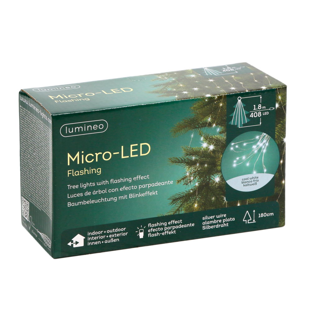 Guirlande chute sapin argent, 180 cm