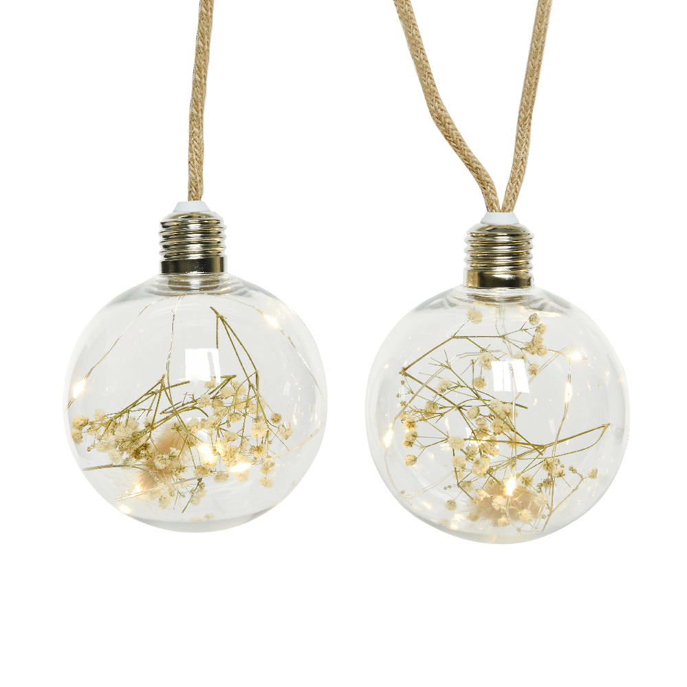 Guirlande ampoules d 8 cm l 210 cm 40 led dorée blanc