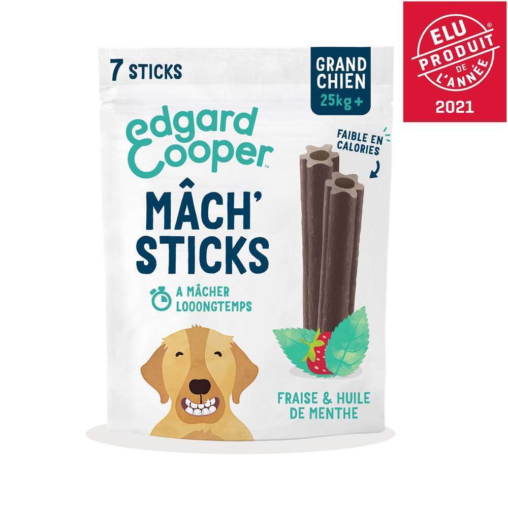 Mâch'Sticks Grand Chien Fraise & Huile de Menthe 240g
