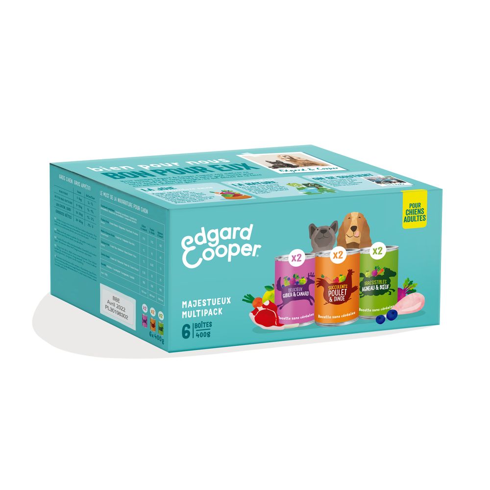 Multipack pâtées naturelles pour Chien 6x400g