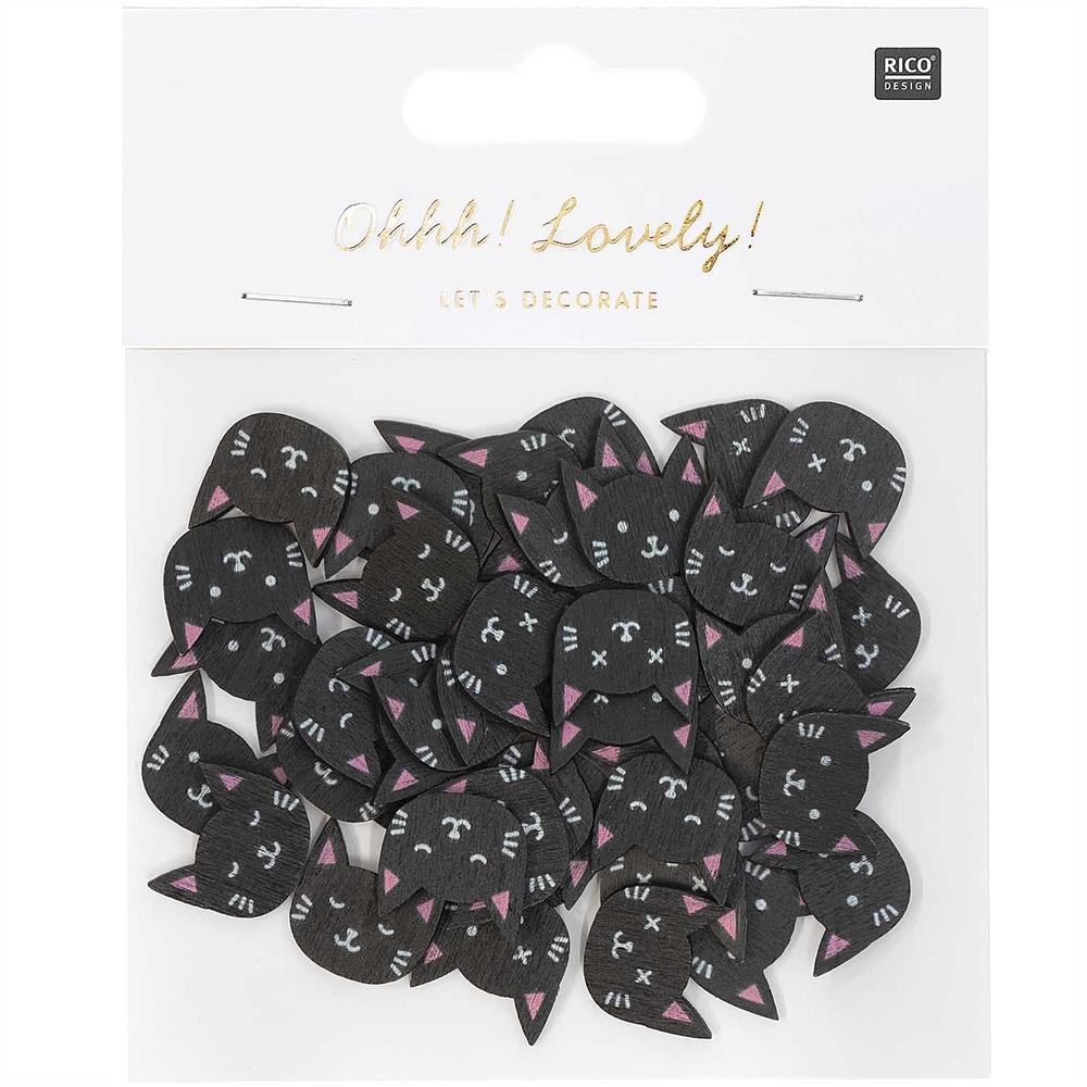 CONFETTIS DECO CHATS MIXE BOIS-(937704)