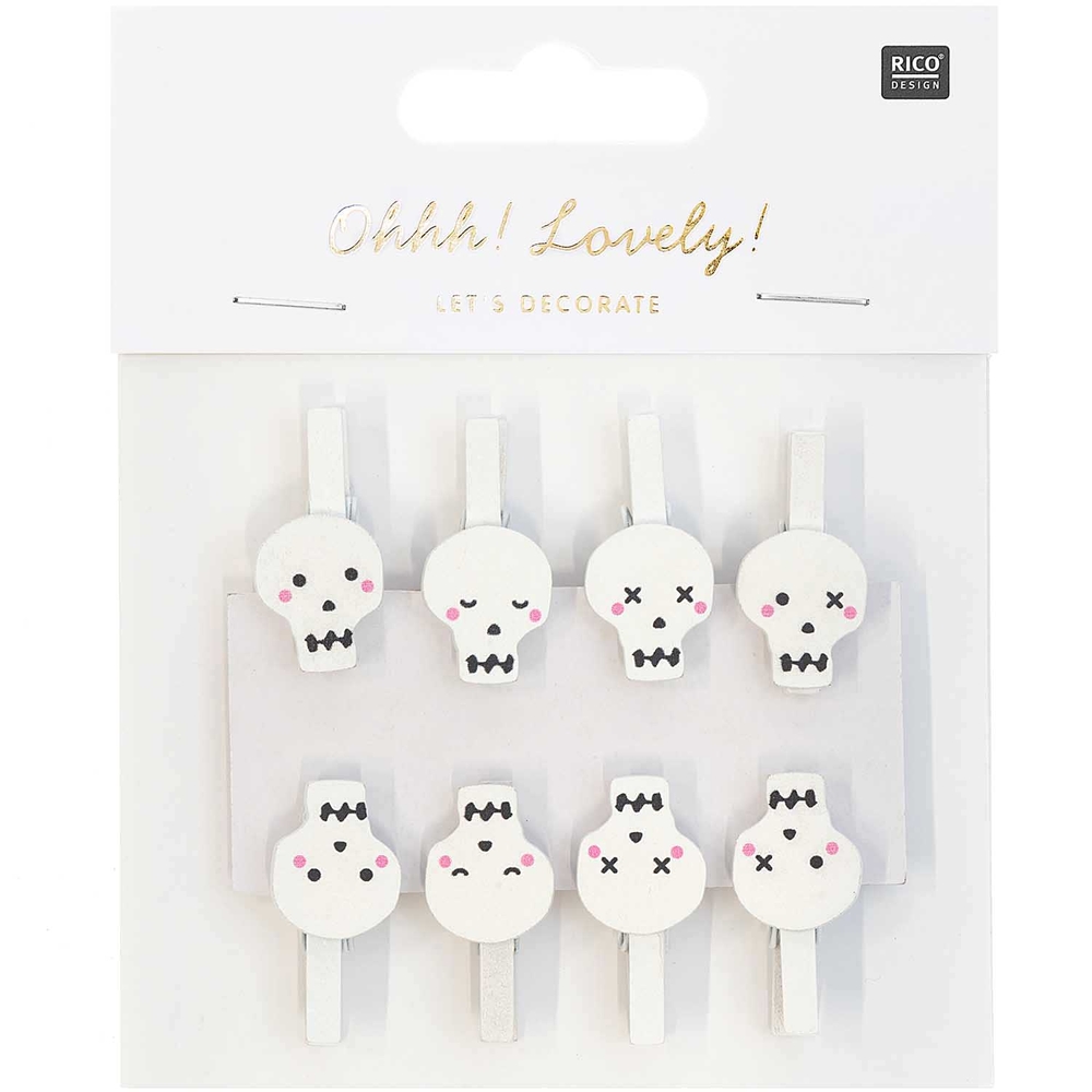 DECO-CL. TETE DE MORT MIX BOIS-(937708)