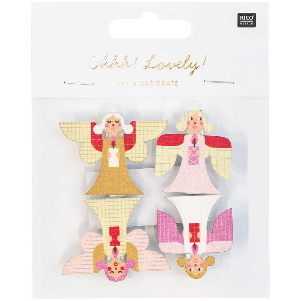 PINCES ANGES MIX BOIS ROSE-OR-(937733)