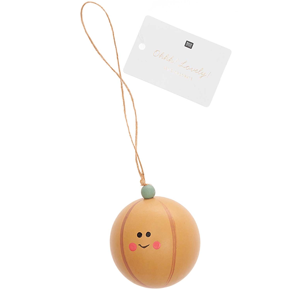 PENDENTIF 3D CITROUILLE BOIS-(937827)