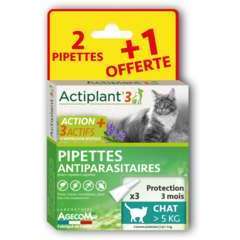 Actiplant'3 Pipettes Chat +5Kg 2+1 Offerte