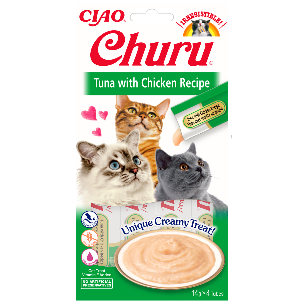 Churu thon avec recette poulet pour chat 14g x 4