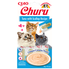 Churu thon avec recette au pétoncle pour chat 14g x 4