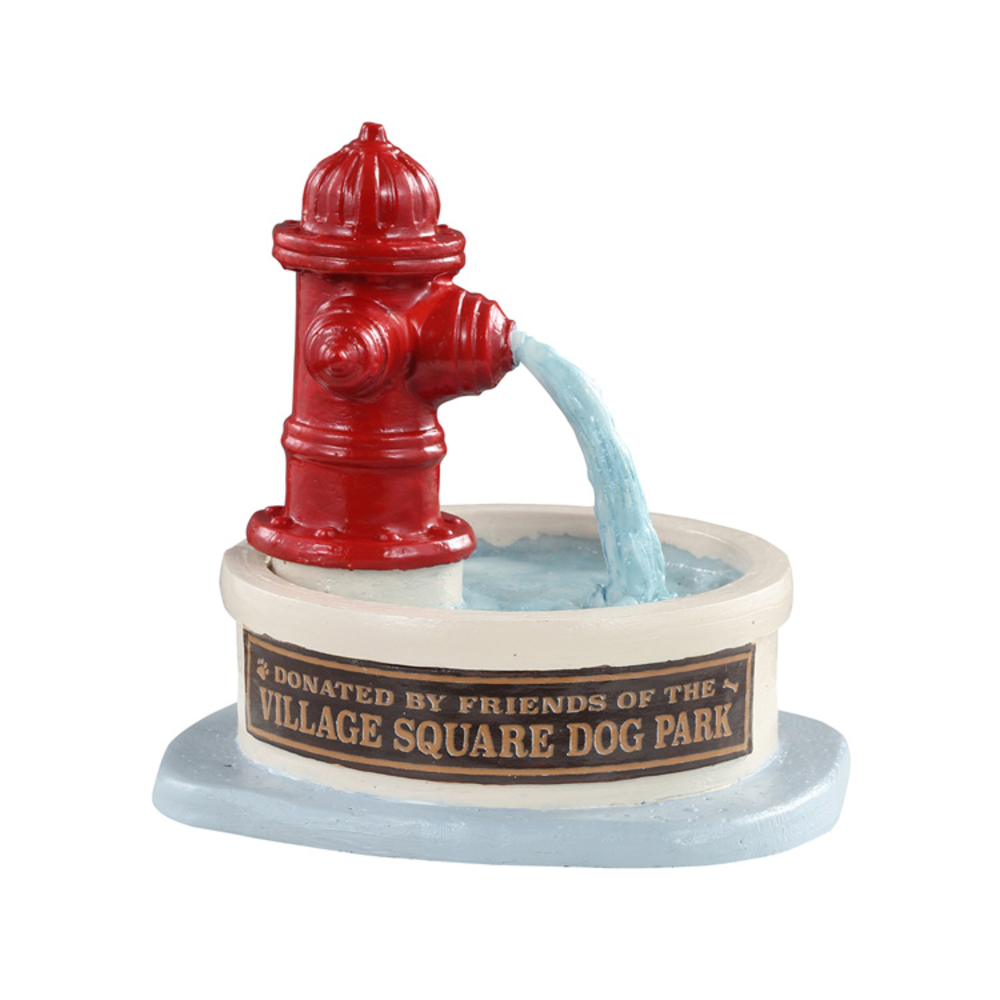 Figurine de Noël : Fontaine à eau de rue pour parc à chiens - H.5,4cm