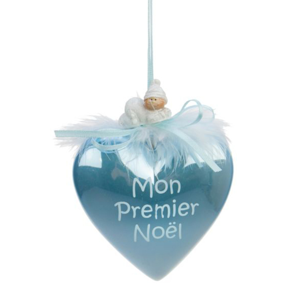 Cœur 1Er Noel Rose blanc bleu