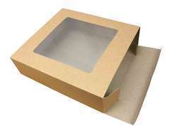 Boîtes cadeaux carton avec fenêtre 25 x 28 cm x 2 pièces