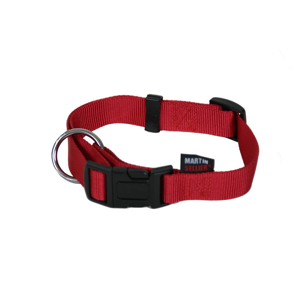 Collier réglable pour chien, coloris noir : 25-45/65cm