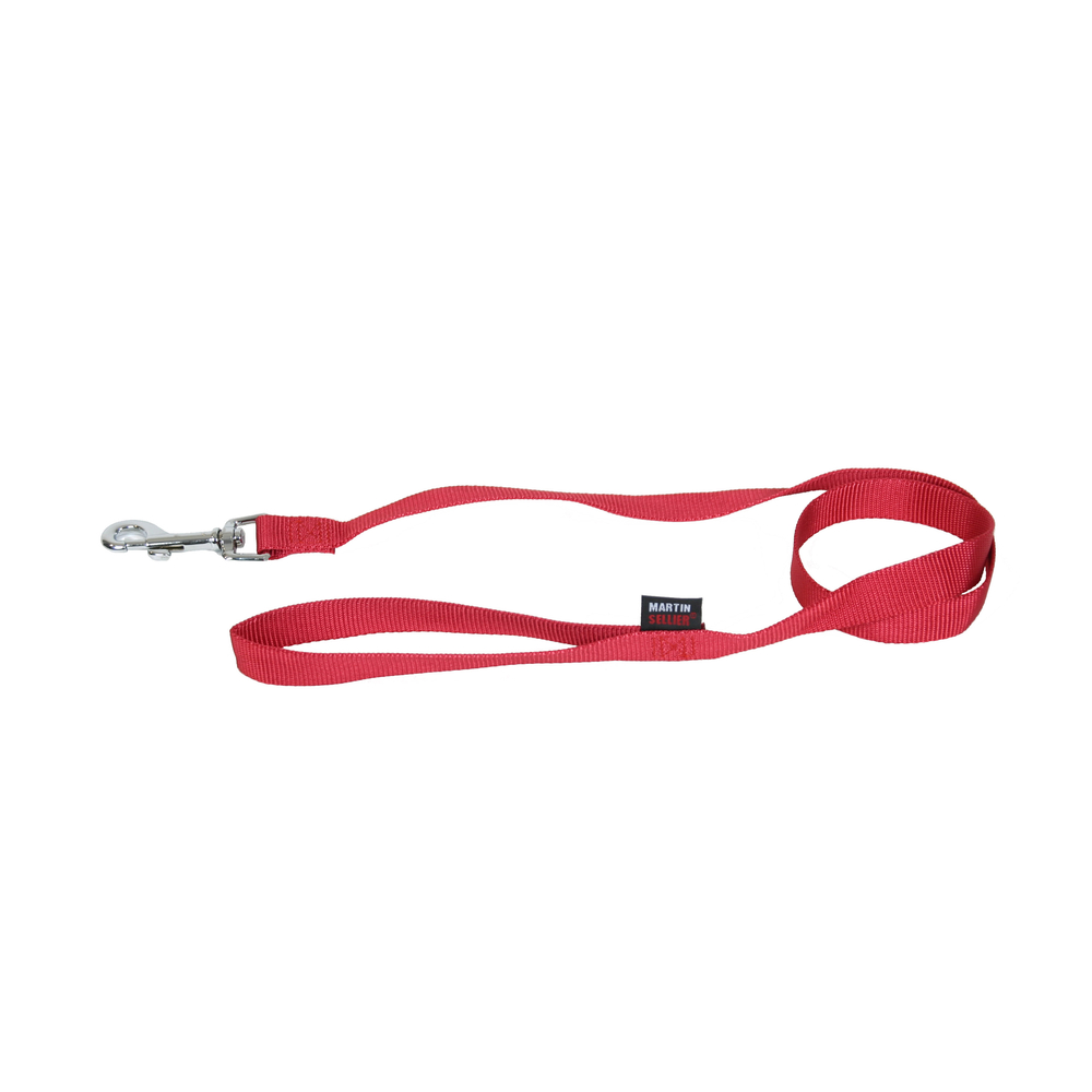 Laisse pour chien en nylon rouge 120x2.5cm