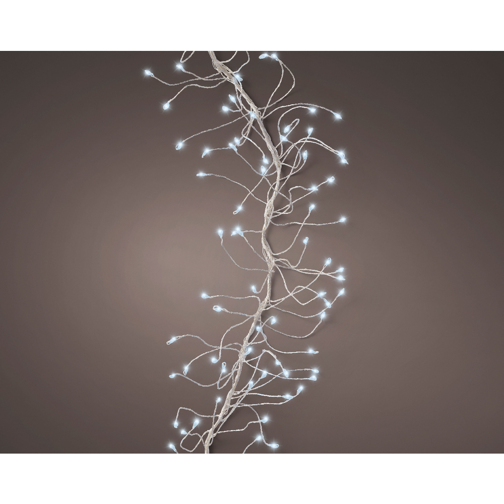 Guirlande Micro Grappe 6 M 960 Led Argent Blanc