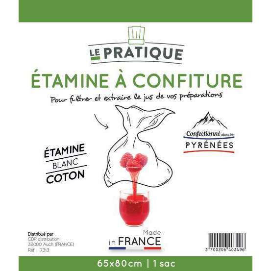 Etamine à Confiture 65x80 cm coloris blanc - Le Pratique