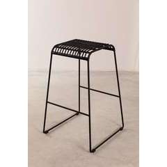 Tabouret rotin noir 75cm in/out