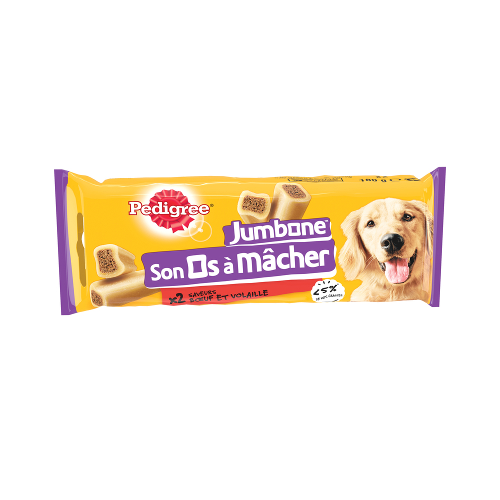 Friandises Jumbone-Son os à mâcher bœuf & volaille pour chien x2