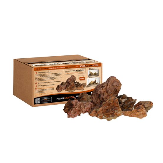 Kit de décoration de roches Canyon pour aquarium de 60-90L