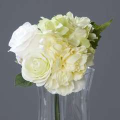 Bouquet de Roses et Hortensias artificielles