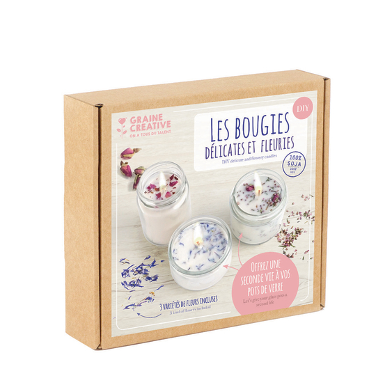 KIT DIY BOUGIES FLEURIES-(950059)
