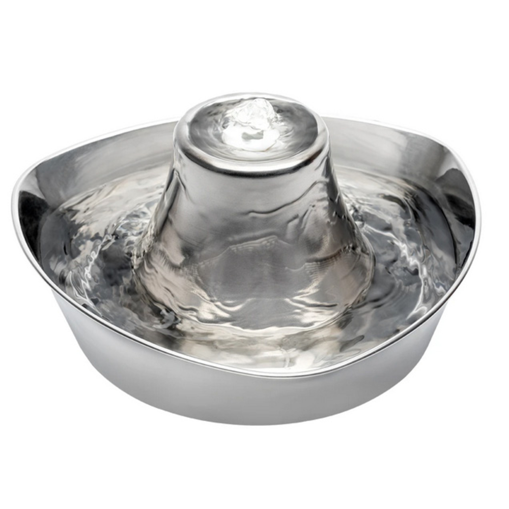 Fontaine en acier inoxydable pour animaux de compagnie Seaside 1.8L