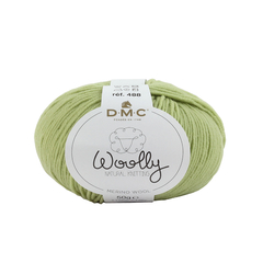 Pelote Woolly en laine mérinos coloris vert 890 - 50 g