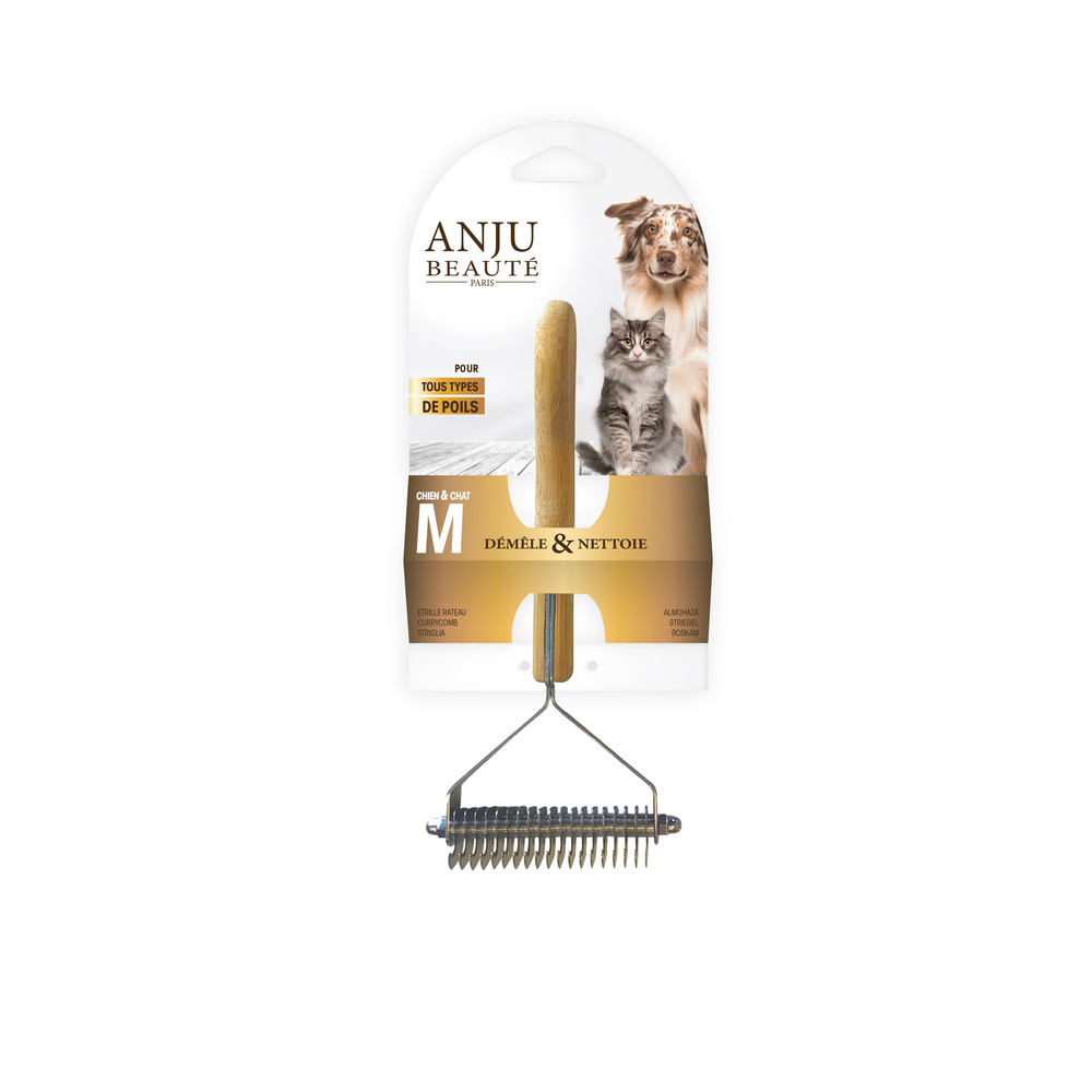 Etrille râteau Hamiform M pour chien et chat