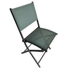Lot de 2 chaises pliantes 'Ambanja' / vert romarin - 46x56x85cm
