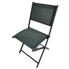 Lot de 2 chaises pliantes 'Ambanja' xl graphite gris - 46x56x85cm