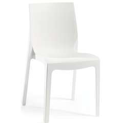 Chaise 'Emma' en polypropylène et fibre de verre blanc - Lot de 4