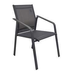 Lot de 6 fauteuils  'Sunny soa' gris anthracite - 46x57x86cm