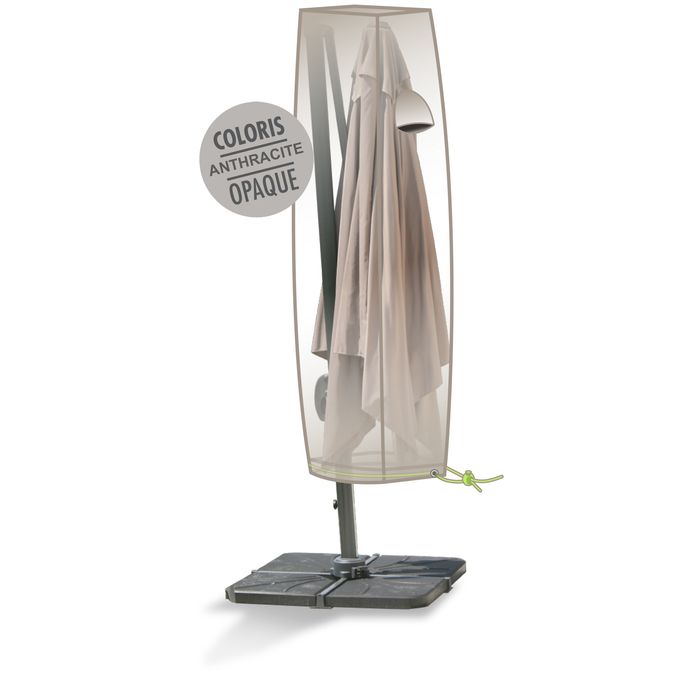 HBCOLLECTION Housse pour Parasol déporté Premium Polyester avec Tige de Mise en Place Hauteur 280cm HBCOLLECTION Housse pour Parasol déporté Premium Polyester avec Tige de Mise en Place Hauteur 280cm
