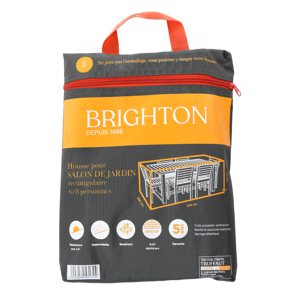 HOUSSE TBL RECT+CHS 6-8P BRIGH-(953144)