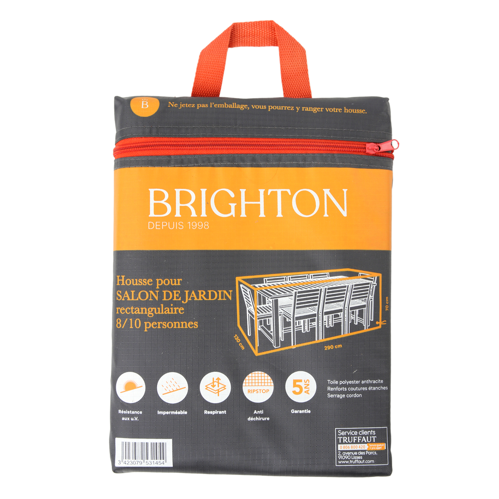 HOUSSE TBL RECT+CHS 8-10P BRIG-(953145)