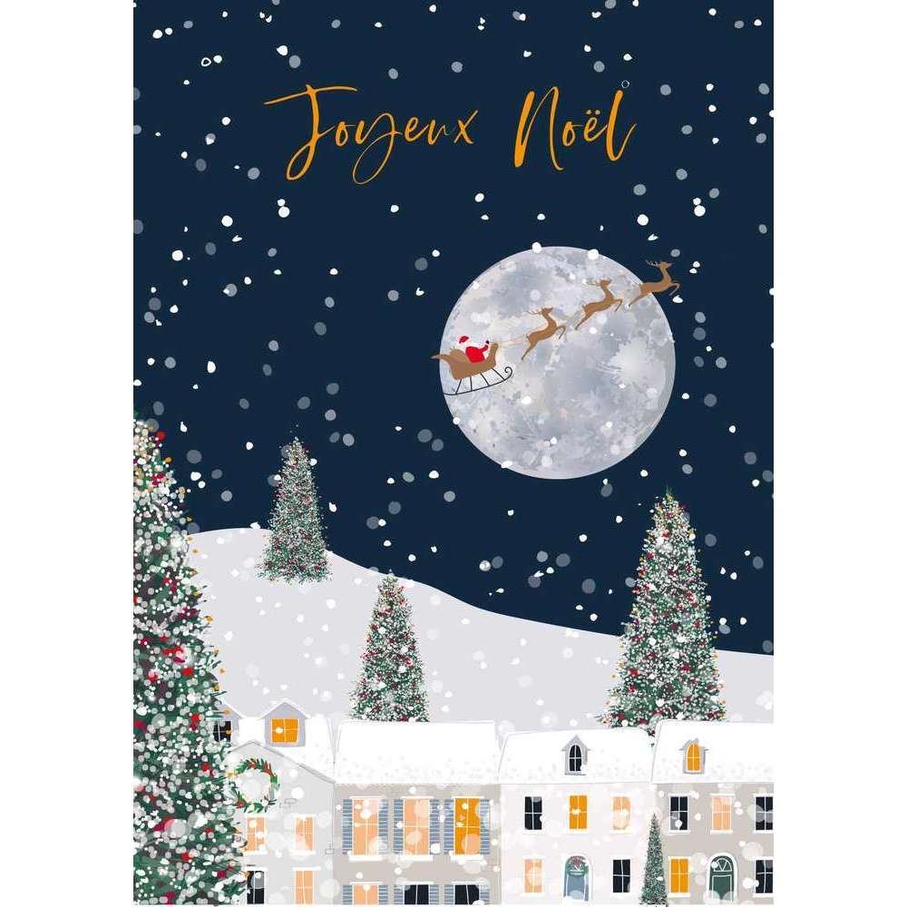 8 cartes de vœux doubles Noël, Belly Button, coloris mixte - 13x18cm