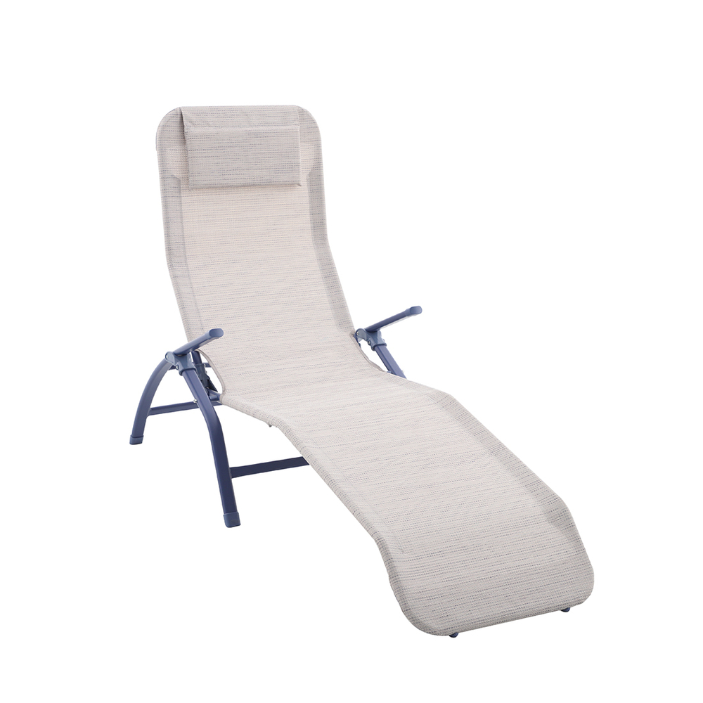 Bain de soleil SAO, structure aluminium et toile polyester - 152x69cm