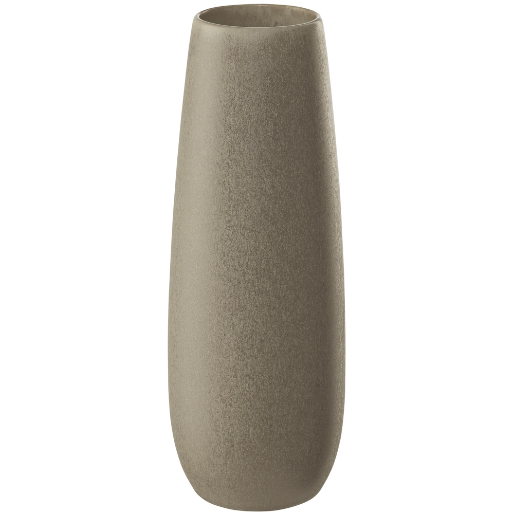 Vase Ease en céramique, coloris marron - H.25cm