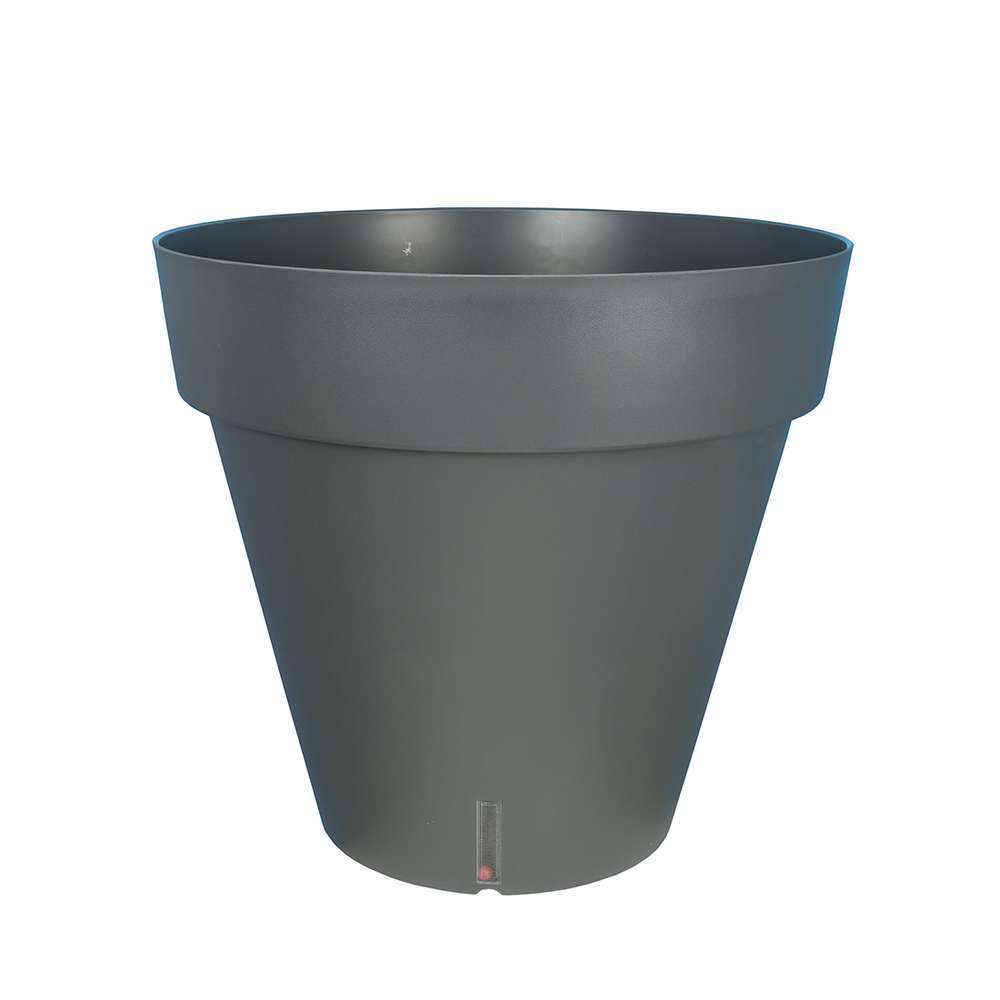 Pot Loft à réserve d'eau, 100% recyclable gris - D.25xH.25cm