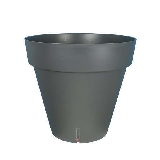 Pot Loft à réserve d'eau, 100% recyclable gris - D.30xH.27cm