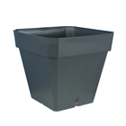 Pot carré Loft Réserve H2O Polypropylène 100% recyclable Gris 30xH27cm