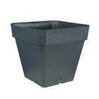 Pot carré Loft Réserve H2O Polypropylène 100% recyclable Gris 40xH36cm
