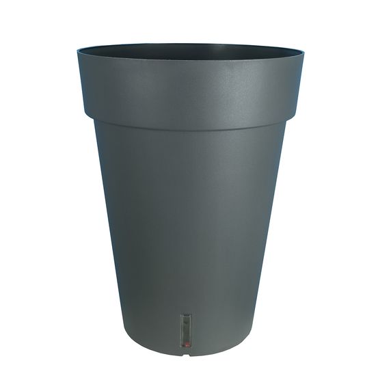 Pot Loft à réserve d'eau, 100% recyclable gris - D.40xH.52cm