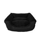 Sofa doux Navy noir pour chien L. 75 cm