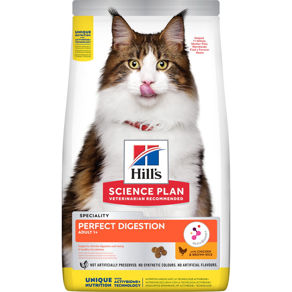Croquettes pour chat Perfect Digestion au poulet 1.5kg