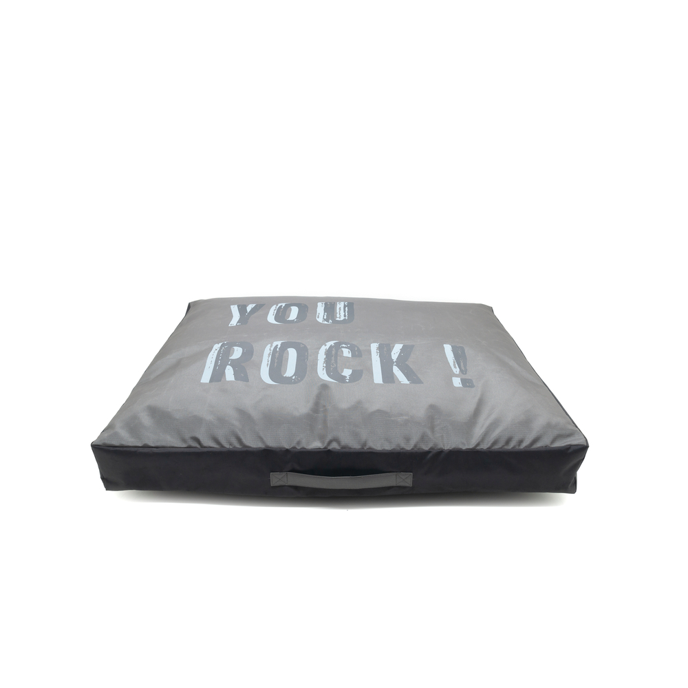 Matelas Rock imperméable déhoussable noir L100cm pour chien