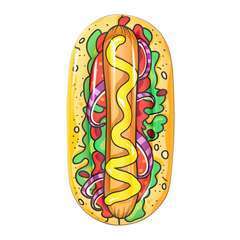 Matelas gonflable hot dog - 190x109 cm